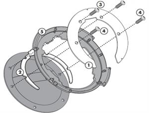Givi BF02 Depoüstü Çanta Aparatı (Triumph - Aprilia - Benelli)