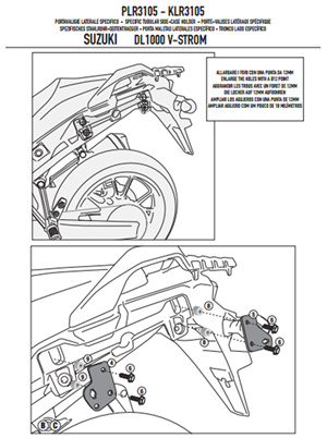 Givi PLR3105 SUZUKI DL 1000 V-STROM (14-19) Yan Çanta Taşıyıcı