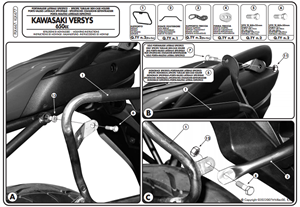 Givi PLX447 KAWASAKI VERSYS 650 (06-09) Yan Çanta Taşıyıcı
