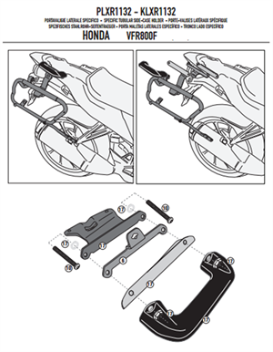 Givi PLXR1132 HONDA VFR 800 F (14-20) Yan Çanta Taşıyıcı