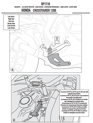 Givi RP1110 Honda VFR 1200X Crosstourer (12-19) Karter Koruma