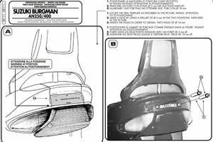 Givi SR111 SUZUKI BURGMAN 250-400 (98-02) Arka Çanta Taşıyıcı