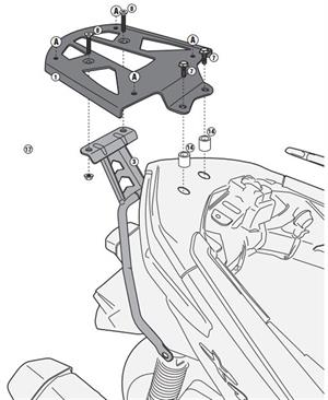 Givi SR2111 YAMAHA X-MAX 400 (13-16) Arka Çanta Taşıyıcı