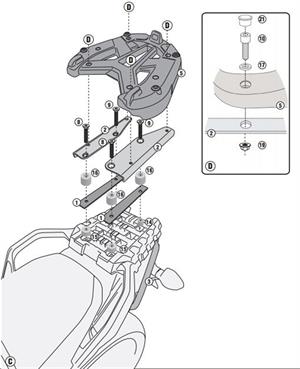 Givi SR3105 SUZUKI DL 1000 V-STROM (14-16) Arka Çanta Taşıyıcı