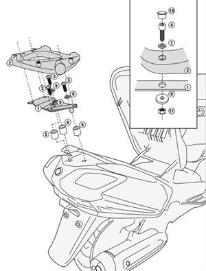 Givi SR7051 SYM MAXSYM 400 (11-19) Arka Çanta Taşıyıcı