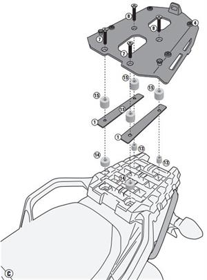 Givi SRA3105 SUZUKI DL 1000 V-STROM (14-16) Arka Çanta Taşıyıcı