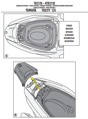 Givi TB2120 Yamaha Tricity 125-155 (14-19) Sissy Bar