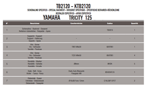 Givi TB2120 Yamaha Tricity 125-155 (14-19) Sissy Bar