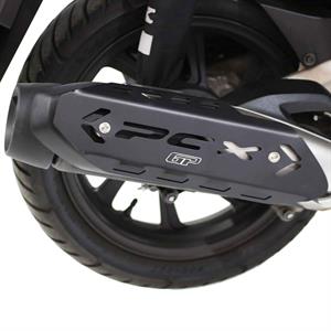 GP Kompozit Honda PCX 125 / 150 2018-2023 Uyumlu Egzoz Koruma Kapağı Siyah