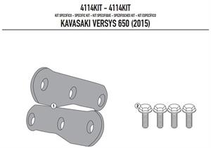 Kappa 4114KITK KAWASAKI VERSYS 650 (15-19) Yan Çanta Taşıyıcı Bağlantı Kiti