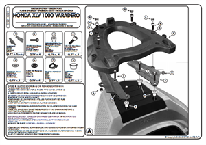 Kappa K222 HONDA XL 1000 VARADERO (07-12) Arka Çanta Tasiyici