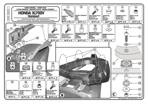 Kappa K225 HONDA XL 700 TRANSALP (08-13) Arka Çanta Tasiyici
