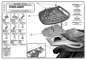 Kappa KE1370 KYMCO AGILITY 50-125-150-200 R16 (08-13) Arka Çanta Tasiyici