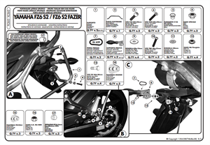 Kappa KL360 YAMAHA FZ6 S2 - FZ6 600 FAZER S2 (07-11) Yan Çanta Taþıyıcı