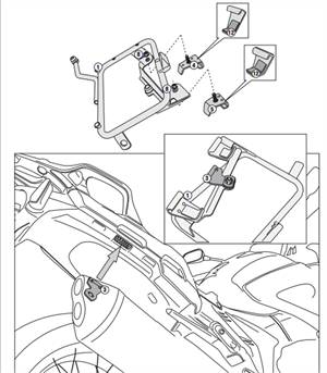 Kappa KLXR1110 HONDA VFR 1200X CROSSTOURER (12-19) Yan Çanta Taþıyıcı