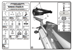 Kappa KR365M YAMAHA XT 660 R-X (07-16) Arka Çanta Tasiyici