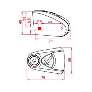 Kovix KS6-BM Alarmlı Disk Kilidi