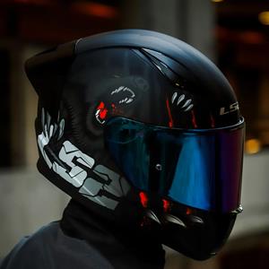 Ls2 Rapid 2 Clawn Race Full Face Motosiklet Kaskı Yarış Spoiler +  Şeffaf + Gökkuşağı Vizörlü