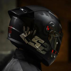 Ls2 Rapid 2 Clawn Race Full Face Motosiklet Kaskı Yarış Spoiler +  Şeffaf + Siyah Vizörlü