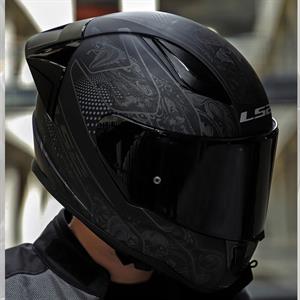 Ls2 Rapid 2 Crypt Race Full Face Motosiklet Kaskı Yarış Spoiler +  Siyah Vizörlü
