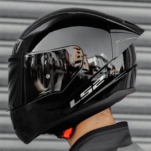 Ls2 Rapid 2 Race Full Face Motosiklet Kaskı Yarış Spoiler +  Şeffaf + Siyah Vizörlü