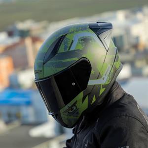 Ls2 Rapid 2 Thunder Birds Race Full Face Motosiklet Kaskı Yarış Spoiler +  Şeffaf + Siyah Vizörlü