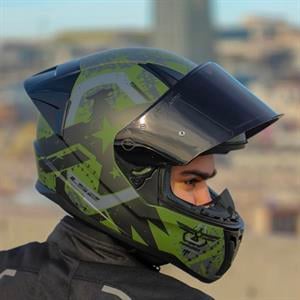 Ls2 Rapid 2 Thunder Birds Race Full Face Motosiklet Kaskı Yarış Spoiler +  Siyah Vizörlü