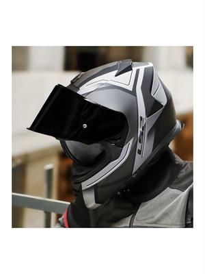 Ls2 Storm 2 Faster Full Face Motosiklet Kaskı Şeffaf + Siyah Vizörlü