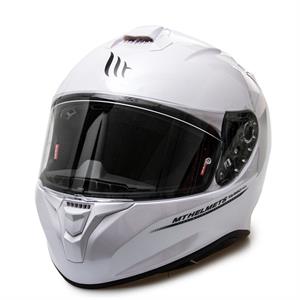 MT Targo Solid A0 Gloss Pearl White Full Face Motosiklet Kaskı
