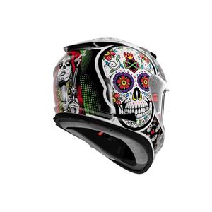 Shiro SH-605 sv Skull Candy Full Face Motosiklet Kaskı + Iridium Vizör