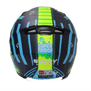 Sway 815 Mat Alien Çocuk Motosiklet Kaskı
