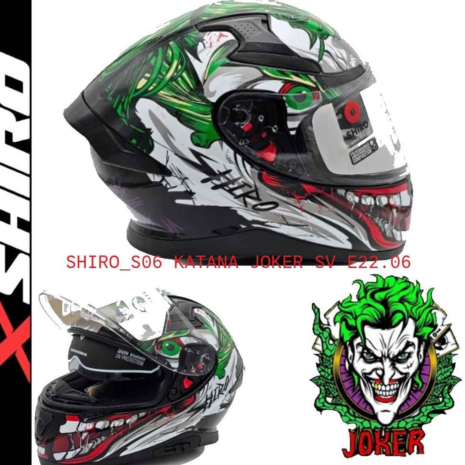 Shiro Katana Joker Kapalı Kask