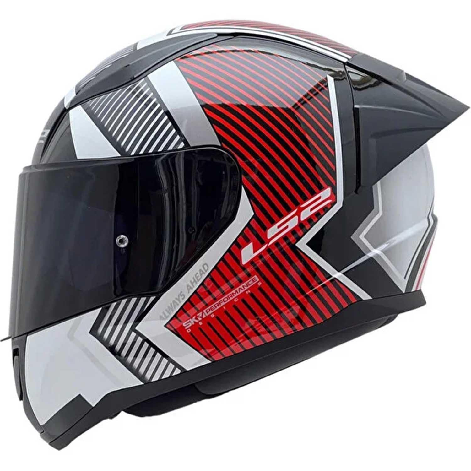 Ls2 Rapid 2 Extra Race Full Face Motosiklet Kaskı Yarış Spoiler +  Şeffaf + Gökkuşağı Vizörlü