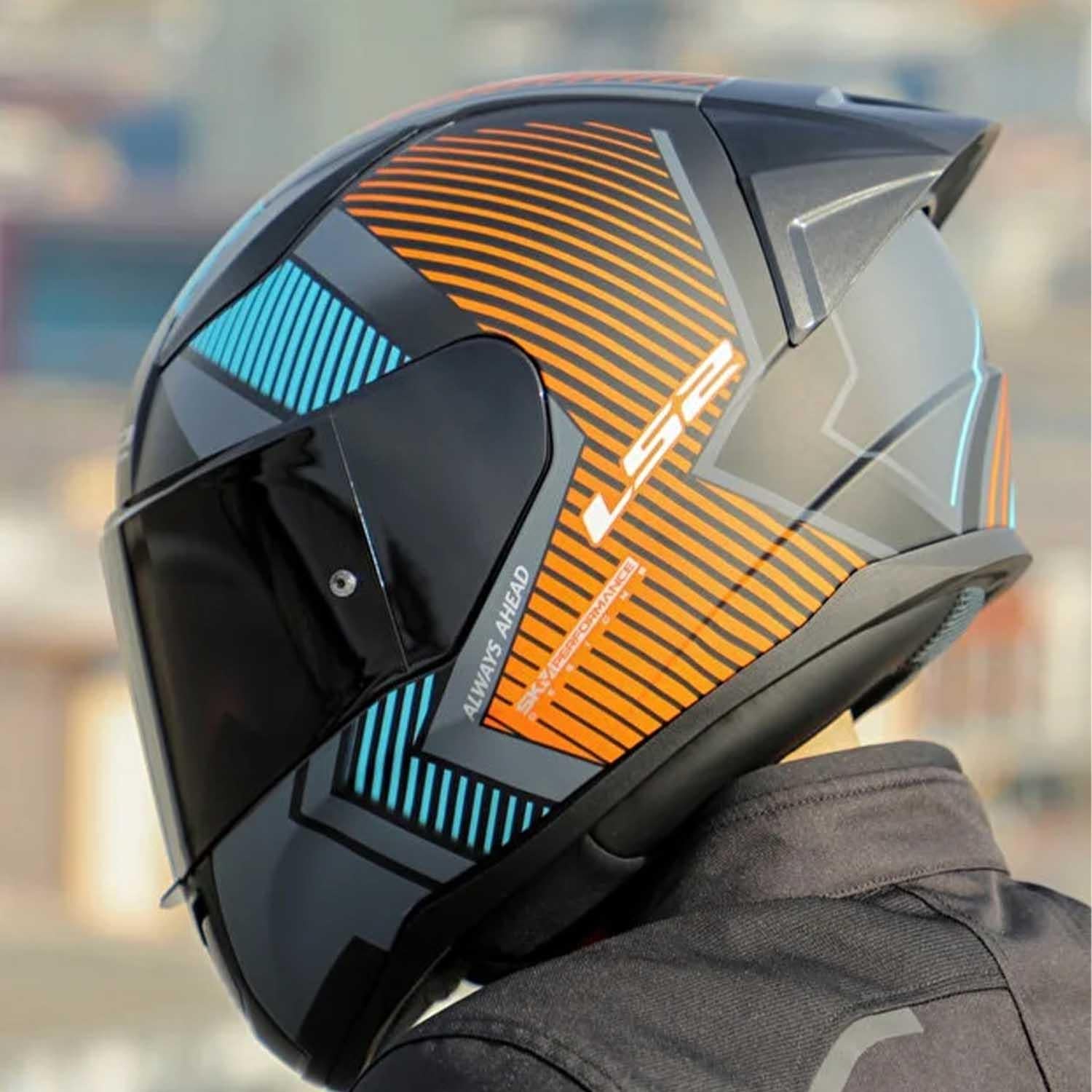 Ls2 Rapid 2 Extra Race Full Face Motosiklet Kaskı Yarış Spoiler +  Siyah Vizörlü