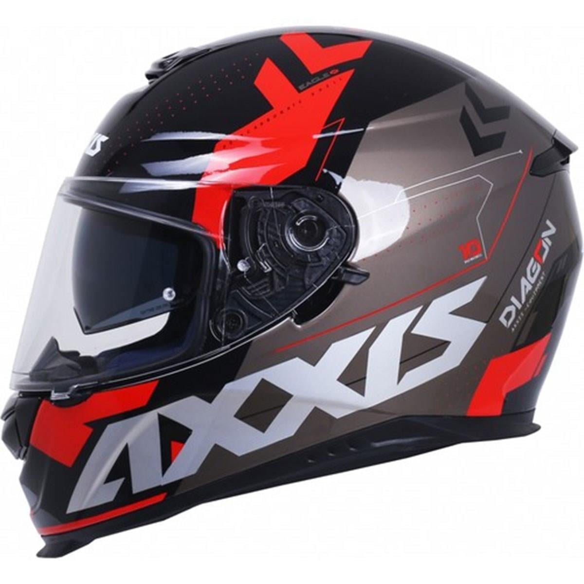 Axxis Eagle Sv Diagon Gloss Red Full Face Motosiklet Kaskı2599,00