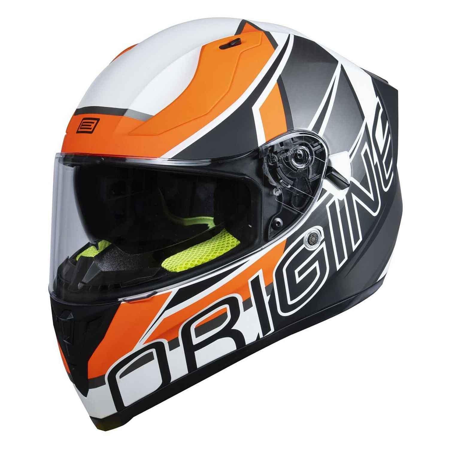 Origine Strada Competition Mat Turuncu Beyaz Kapalı Kask