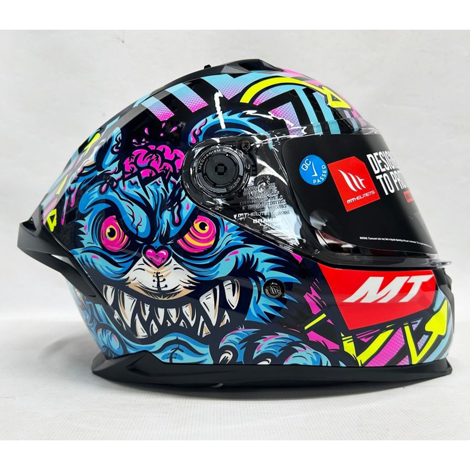 MSK Axxis Draken Crazy Matt Fluor Orange Full Face Kapalı Motosiklet