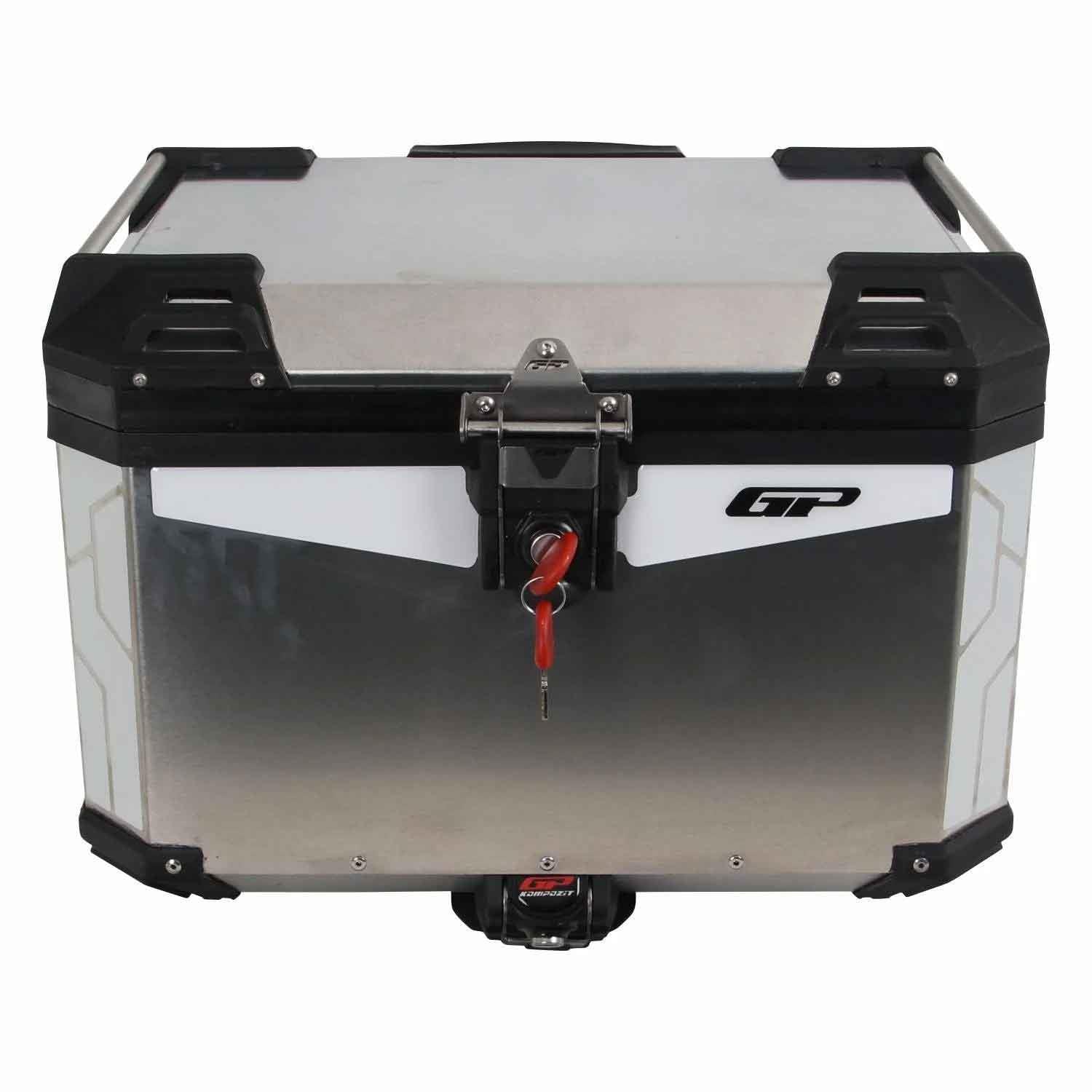 GP Kompozit Universal 57 lt Alüminyum Motosiklet Çantası Gri