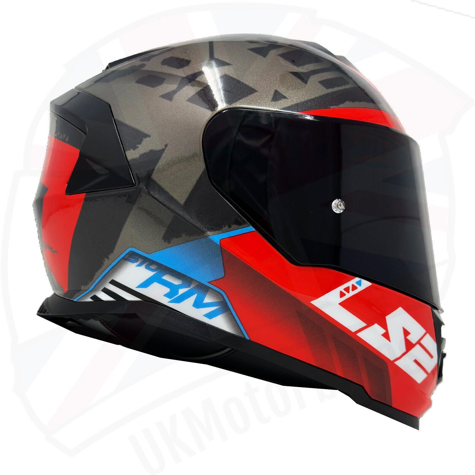 Ls2 Storm 2 Sprinter Siyah Kırmızı Titanyum Siyah Vizör + Şeffaf Vizör Hediye