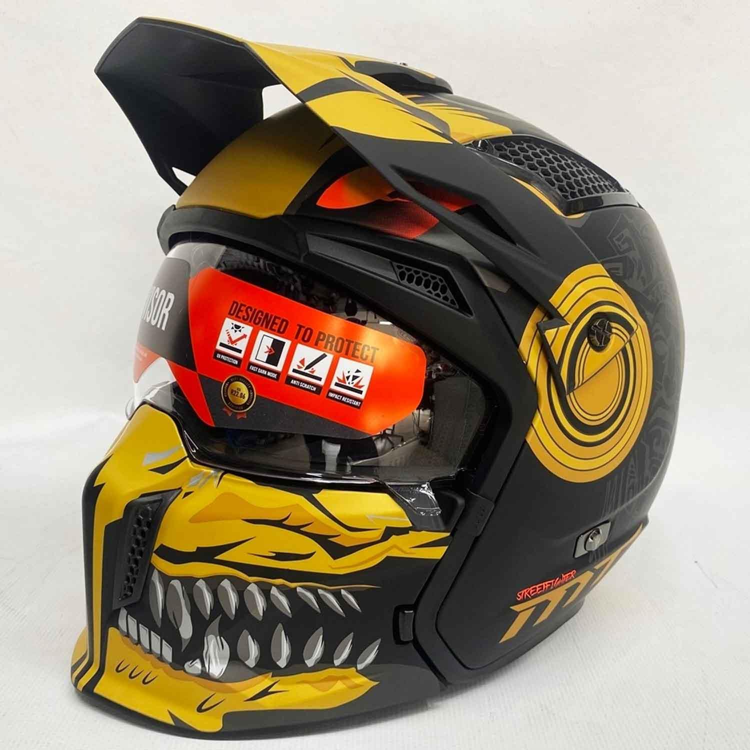 Mt Street Fighter Sv Aztec B3 Motosiklet Kaskı