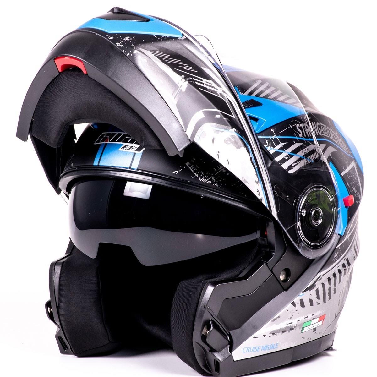 Sway 925 Çene Açilir Double Vizör Motosiklet Kaskı2966,00