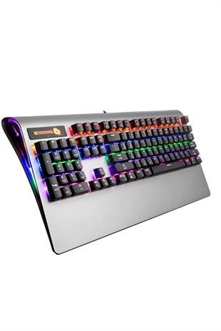 GameBooster Blade G9 Alüminyum Rainbow RGB Bileklikli Mekanik Klavye