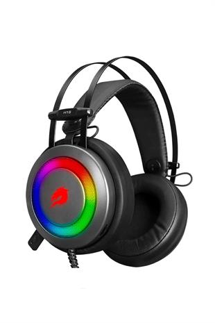 GameBooster Storm H16 5 Renk Rainbow Kısa Mikrofonlu Gri oyuncu kulaklığı