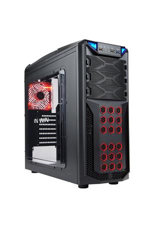 Im Win GT1 Gaming siyah Mid-Tower Red Led Bilgisayar Kasası