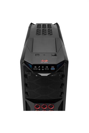 Im Win GT1 Gaming siyah Mid-Tower Red Led Bilgisayar Kasası
