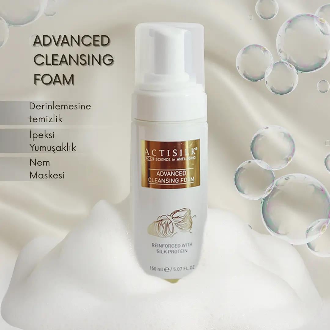 ACTISILK® ADVANCED CLEANSING FOAM – ONARICI VE  NEMLENDİRİCİ YAŞLANMA KARŞITI TEMİZLEME KÖPÜĞÜ 150 ml