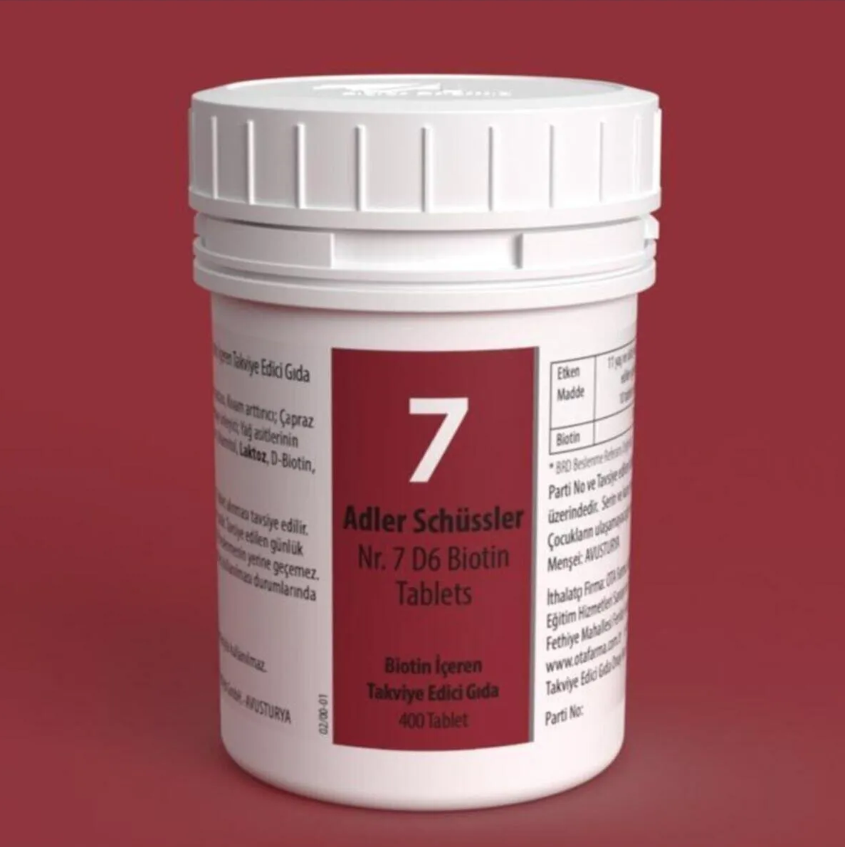 Adler Schüssler No.7 - D6 Biotin Tablet