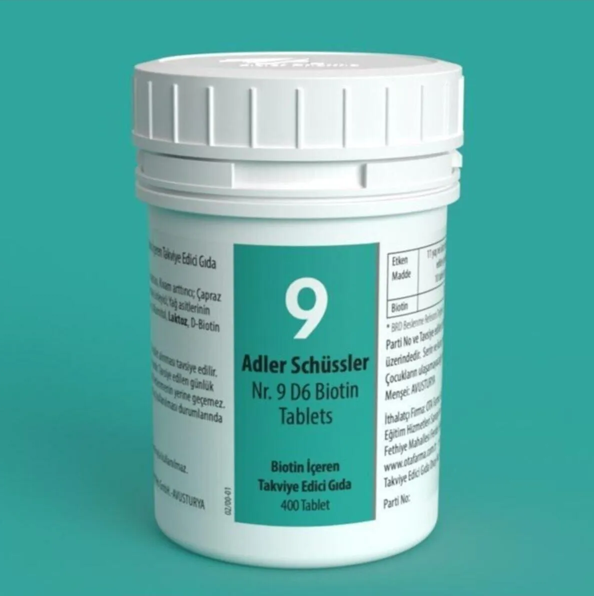 Adler Schüssler No.9 D6 Biotin Tablet