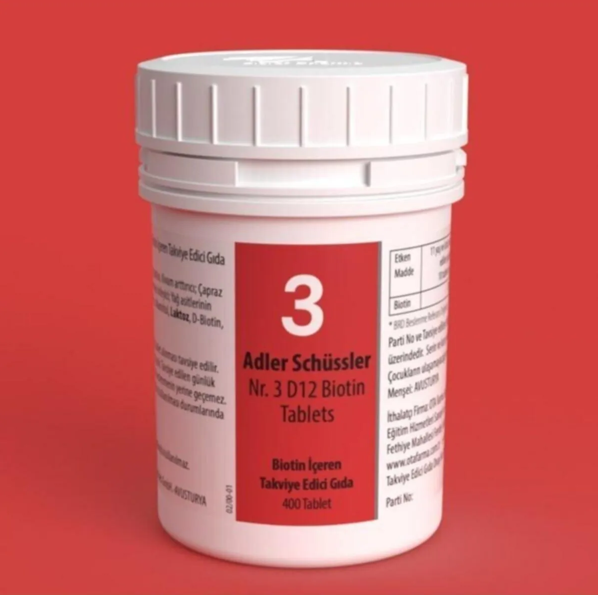 Adler Schüssler No.3 - D12 Biotin Tablet