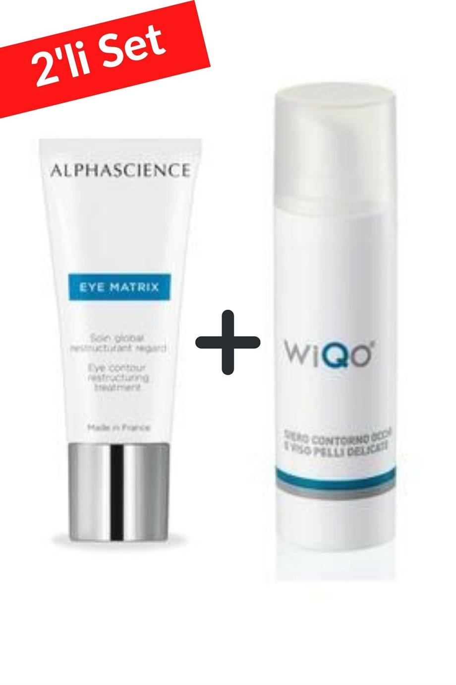 Alphascience Göz Çevresi Bakım İkili Set   Eye Matrix Göz Çevresi Kremi + Wiqo Eye And Face Contour